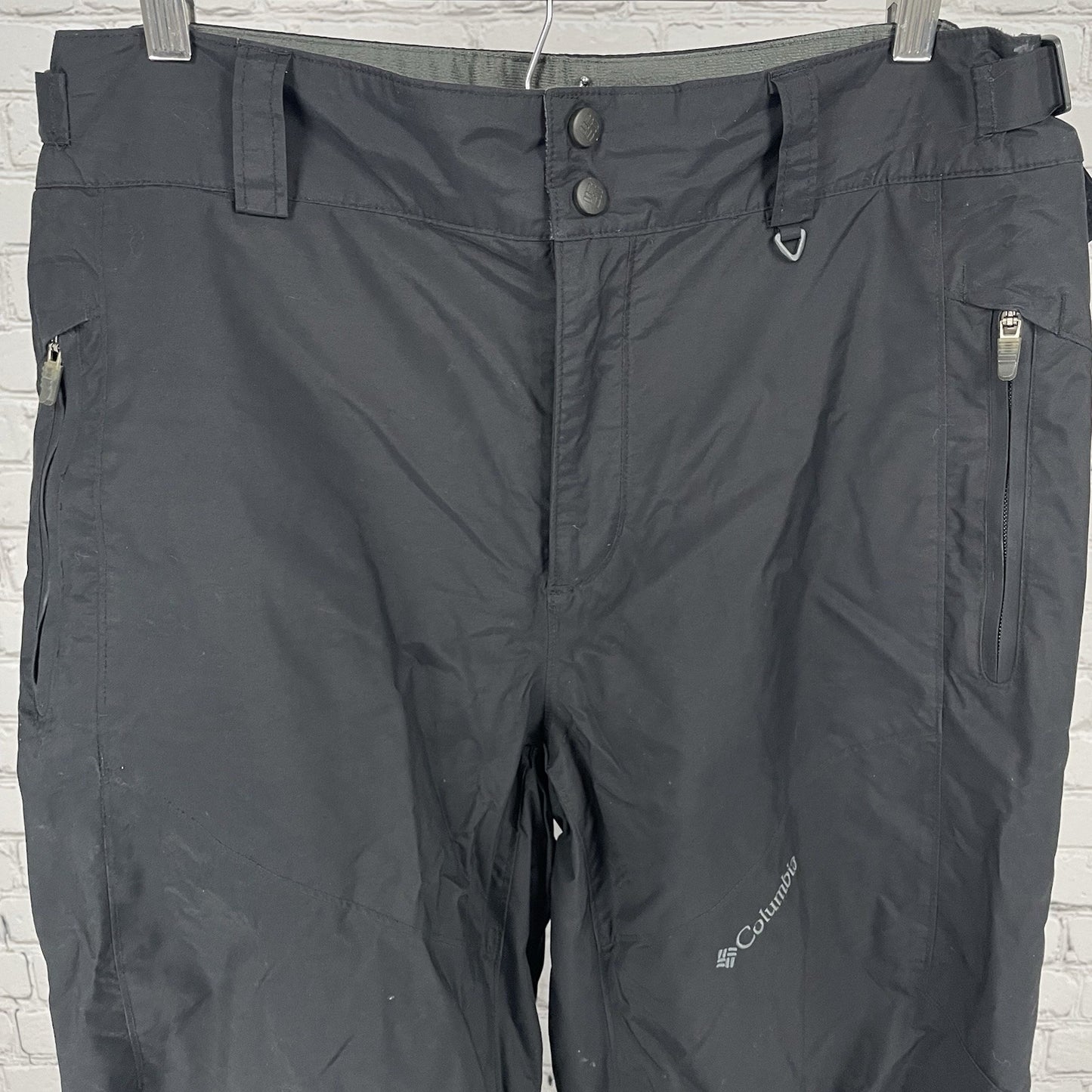 Columbia Black Omni Tech Adjustable Waist Snow Ski Pants Size Large L (36x33)