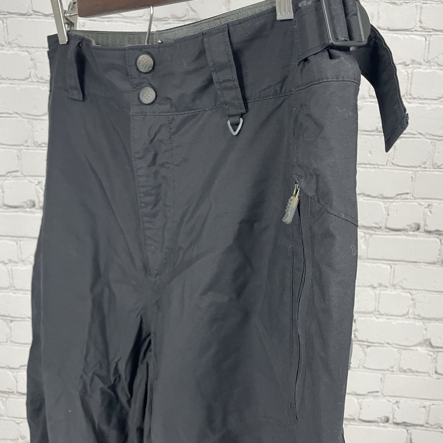 Columbia Black Omni Tech Adjustable Waist Snow Ski Pants Size Large L (36x33)