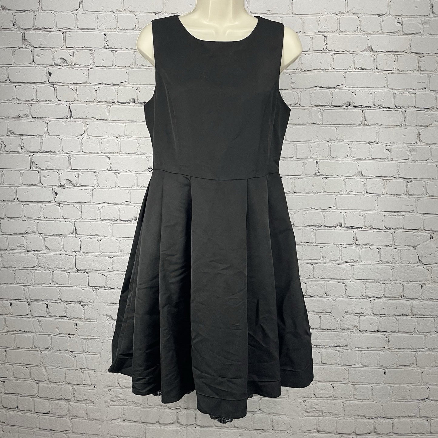 Jason Wu Black A Line Layered Lined Zipped Pleated Pockets Dress Size Small S