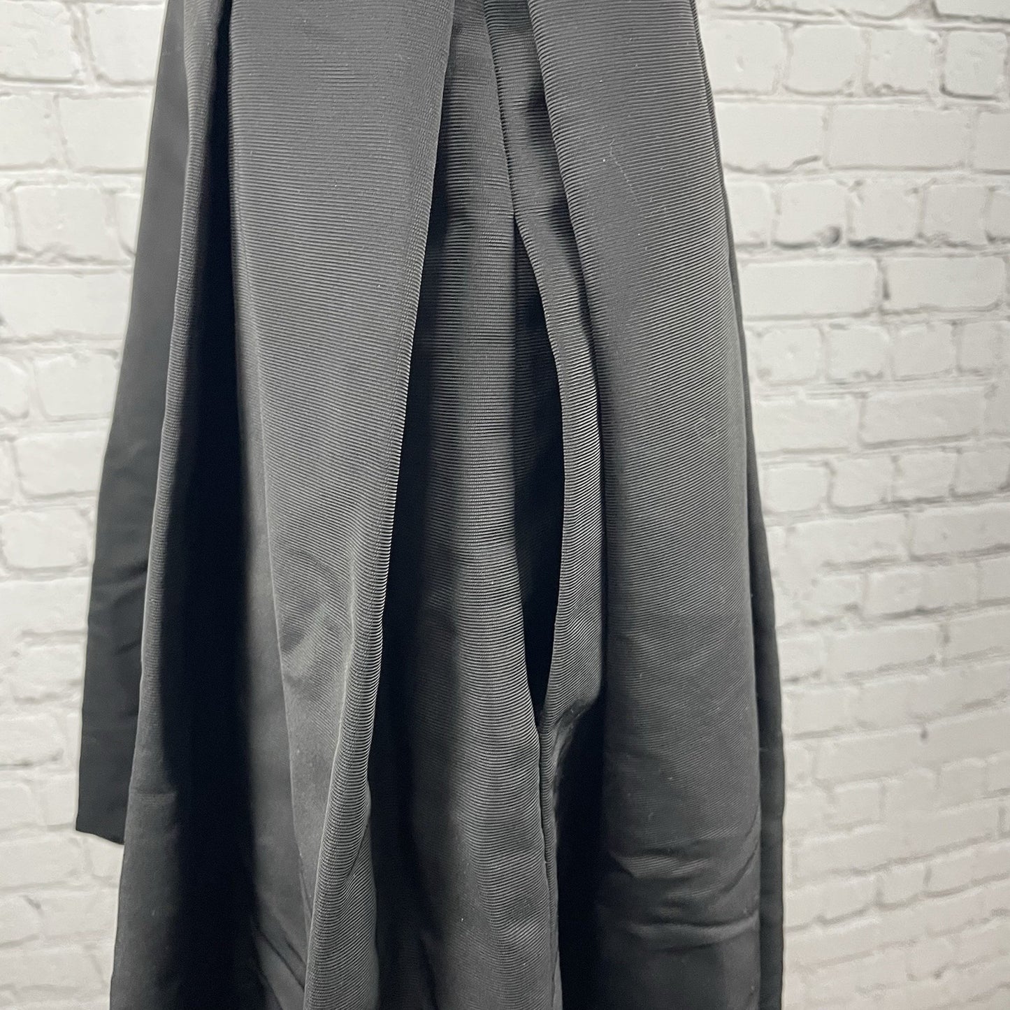 Jason Wu Black A Line Layered Lined Zipped Pleated Pockets Dress Size Small S