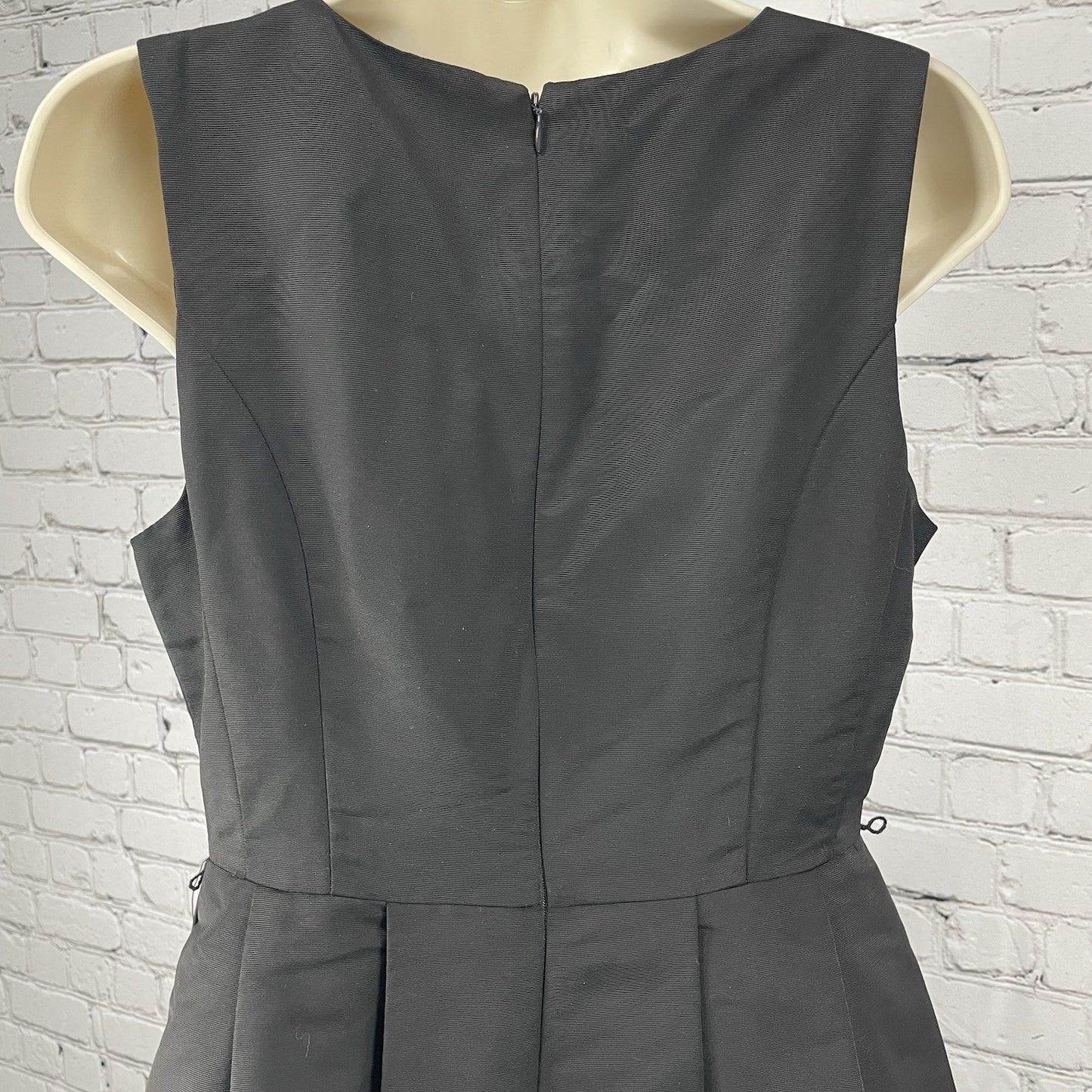 Jason Wu Black A Line Layered Lined Zipped Pleated Pockets Dress Size Small S