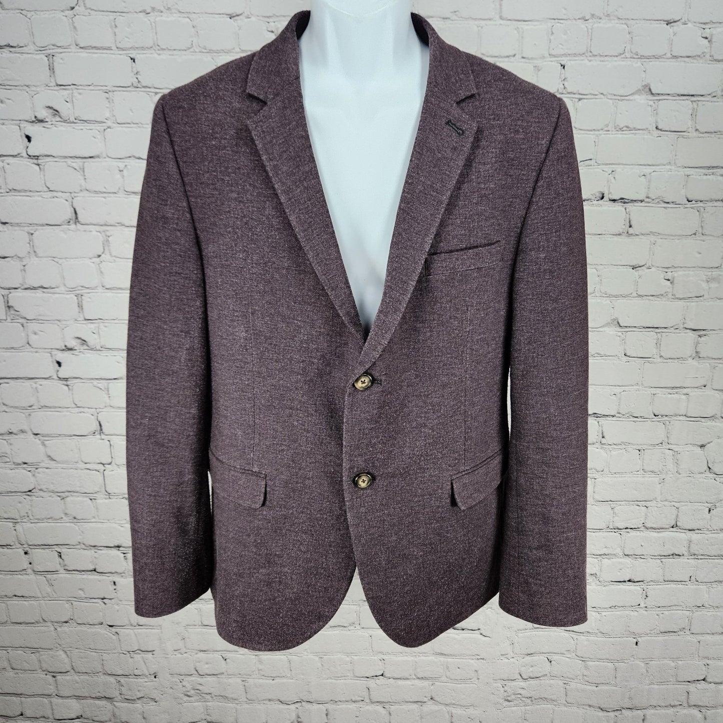 Topman Purple 2 Button Single Vented Notch Stretch Casual Blazer Sport Coat 44
