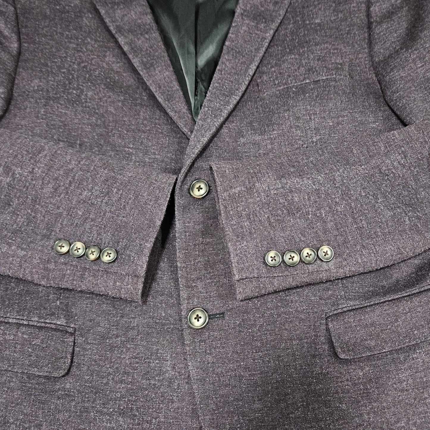 Topman Purple 2 Button Single Vented Notch Stretch Casual Blazer Sport Coat 44