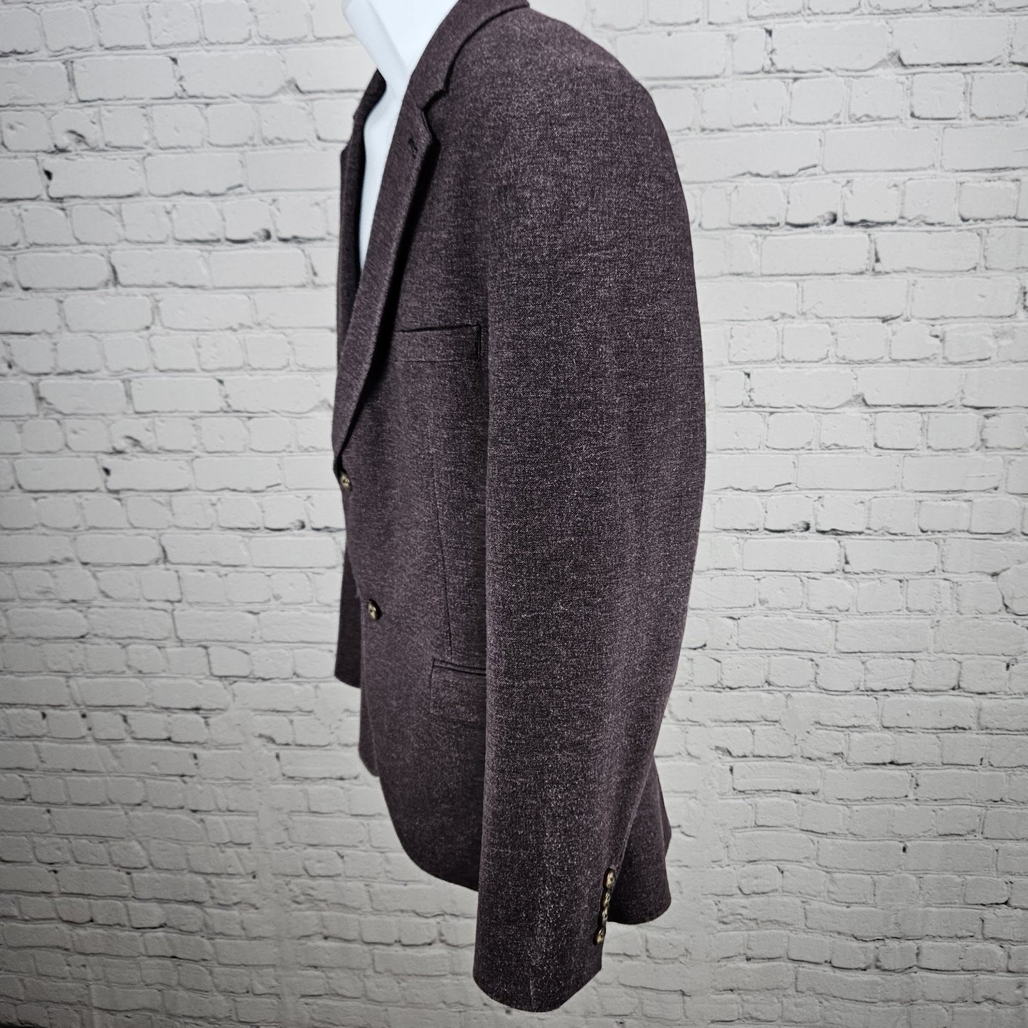 Topman Purple 2 Button Single Vented Notch Stretch Casual Blazer Sport Coat 44