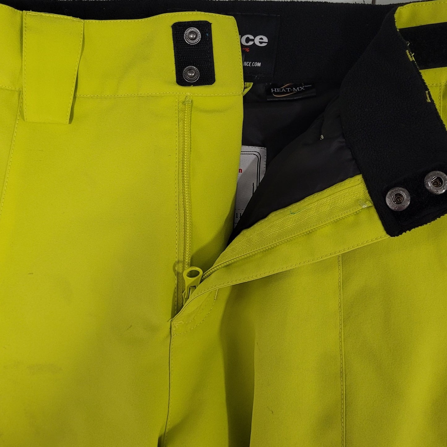 Sunice Yellow Insulated Heat-MX Adjustable Waist Zip Pockets Snow Pants Kids 10