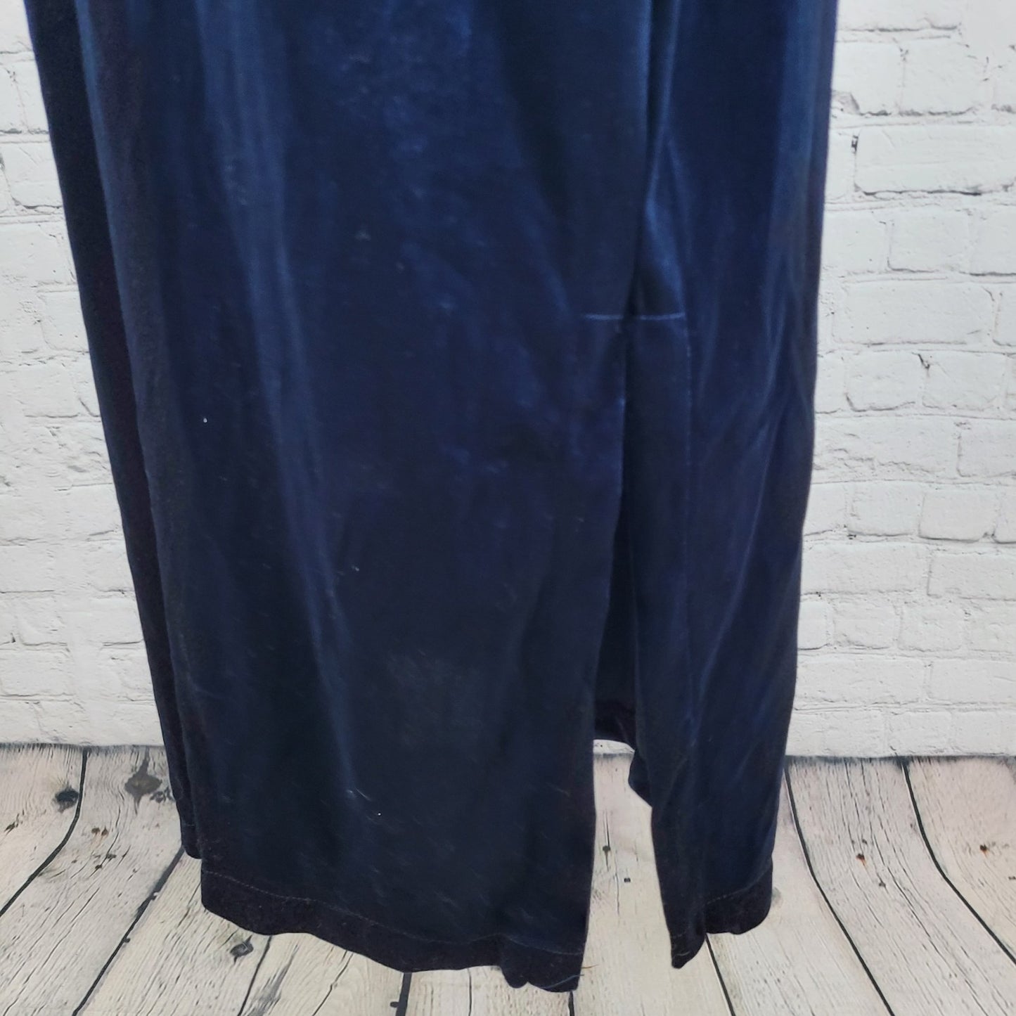 NWT Lauren Ralph Lauren Blue Velvety Velour Zip Long Sleeve Robe Size Small S