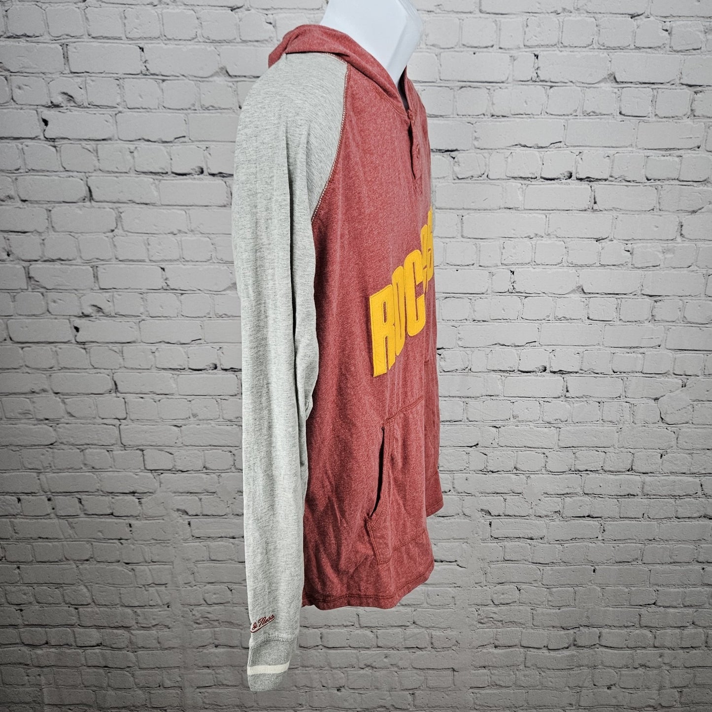 Houston Rockets NBA Mitchell & Ness Red Grey Pullover Lightweight Hoodie Top XL