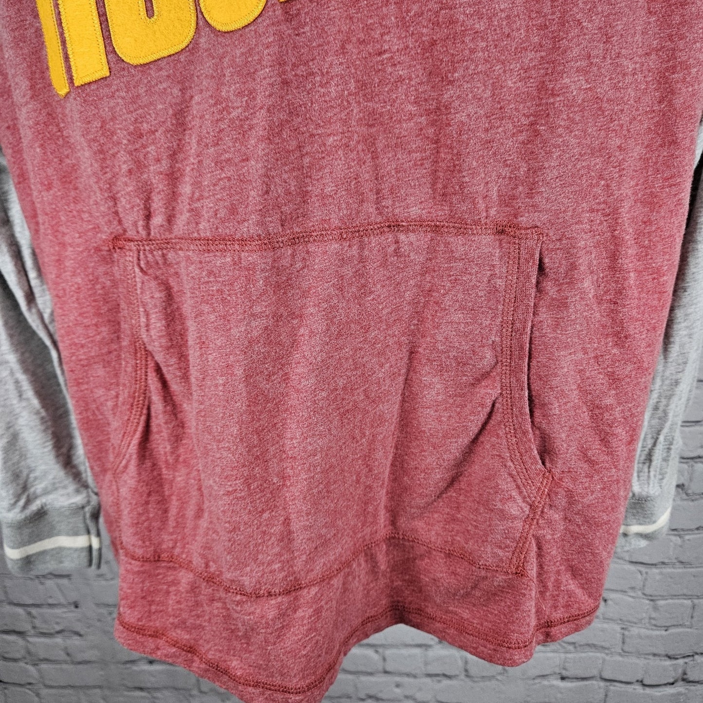 Houston Rockets NBA Mitchell & Ness Red Grey Pullover Lightweight Hoodie Top XL