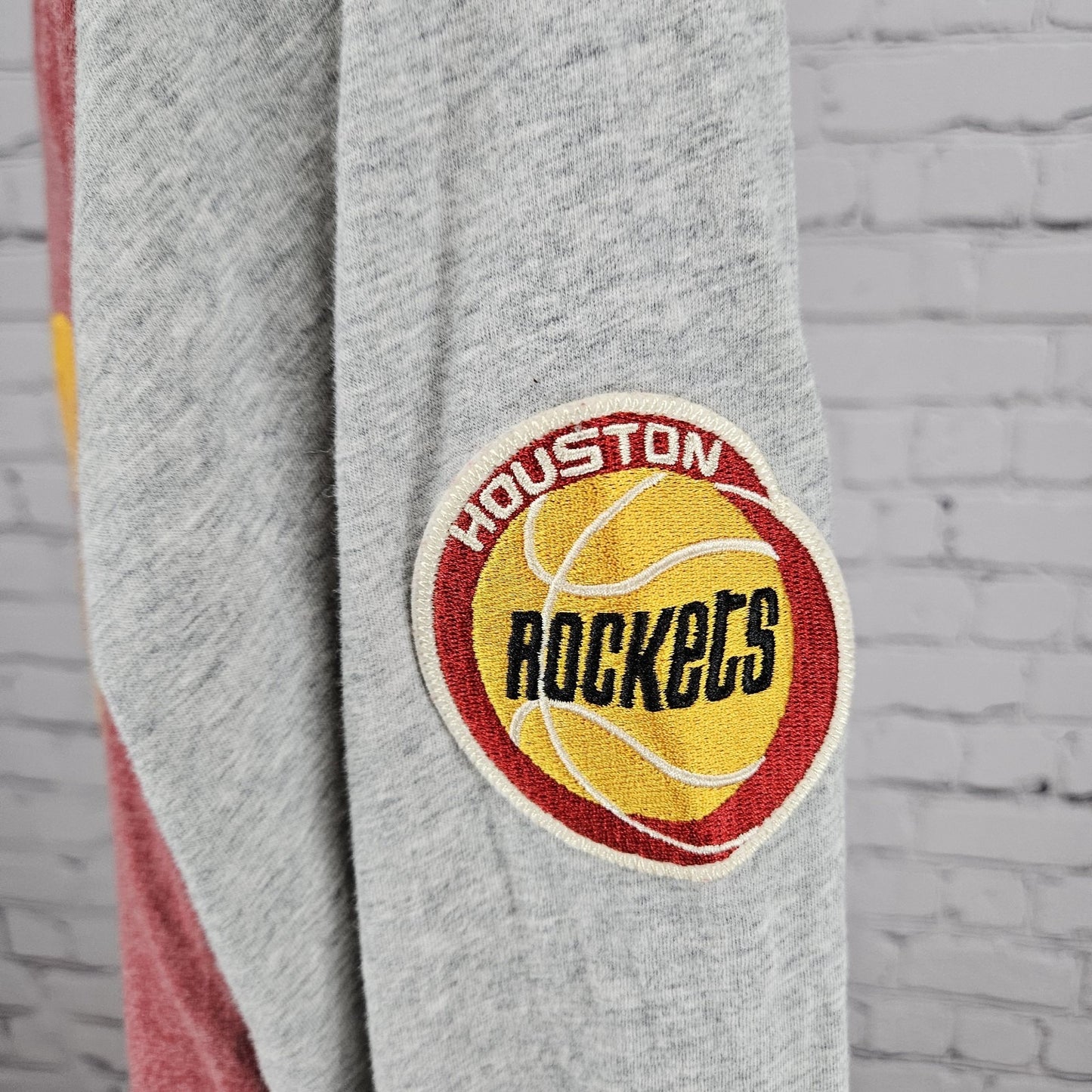 Houston Rockets NBA Mitchell & Ness Red Grey Pullover Lightweight Hoodie Top XL