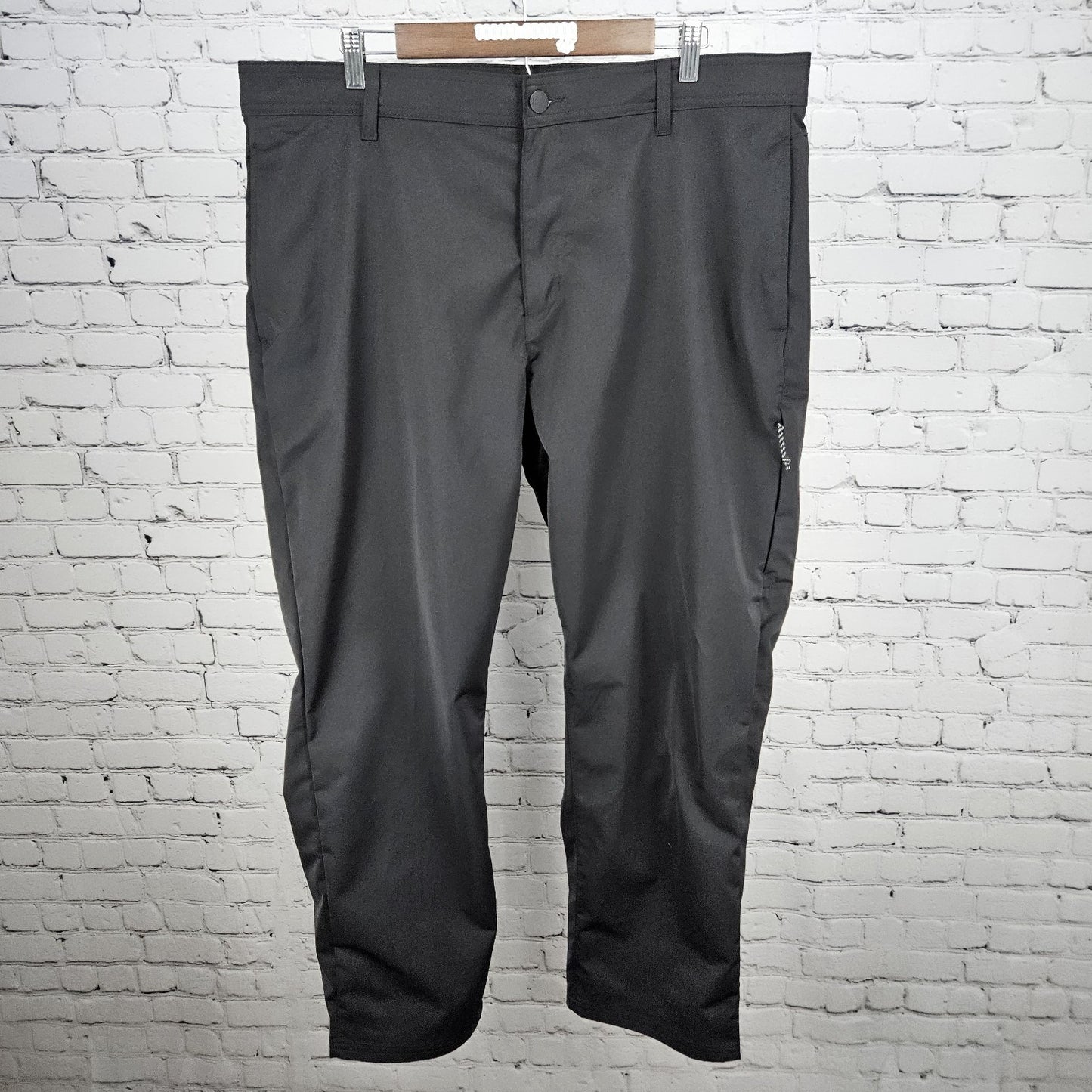 Hurley Black Jet Set Tech Pant Stretch Straight Leg Zip Pocket Casual 40x30