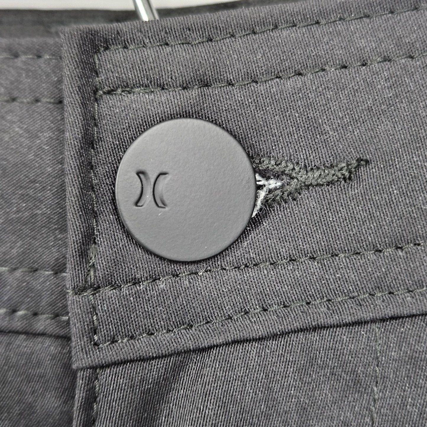 Hurley Black Jet Set Tech Pant Stretch Straight Leg Zip Pocket Casual 40x30