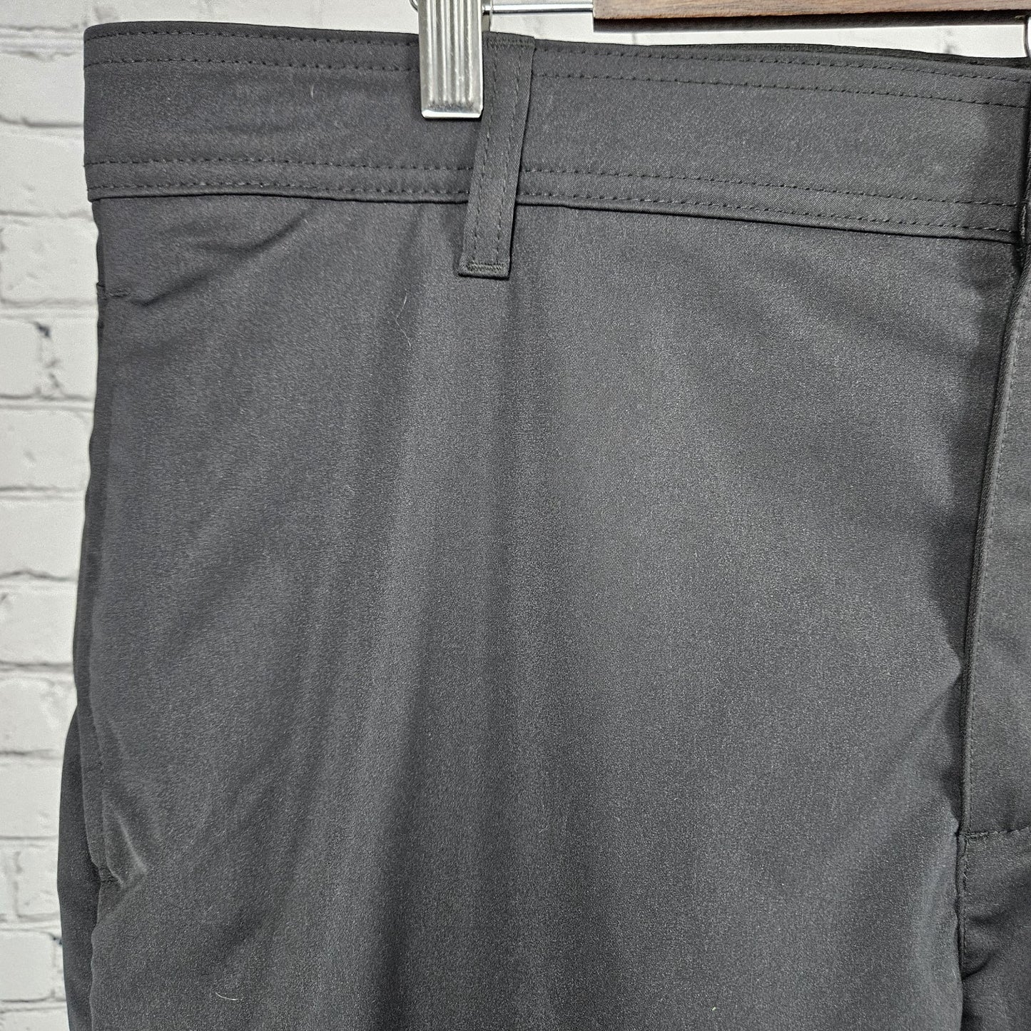 Hurley Black Jet Set Tech Pant Stretch Straight Leg Zip Pocket Casual 40x30