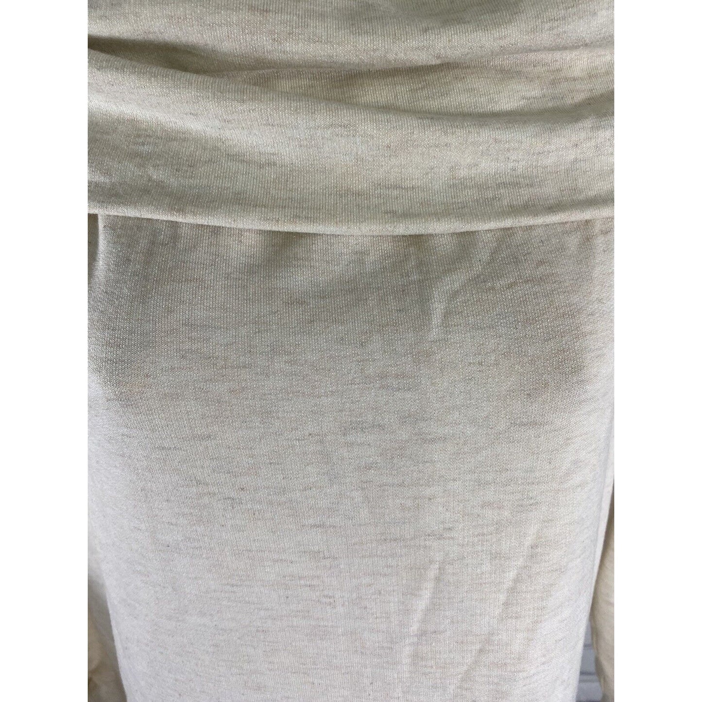 NWT Lauren Conrad Oatmeal Heather Off The Shoulder Pullover Sweater S Small