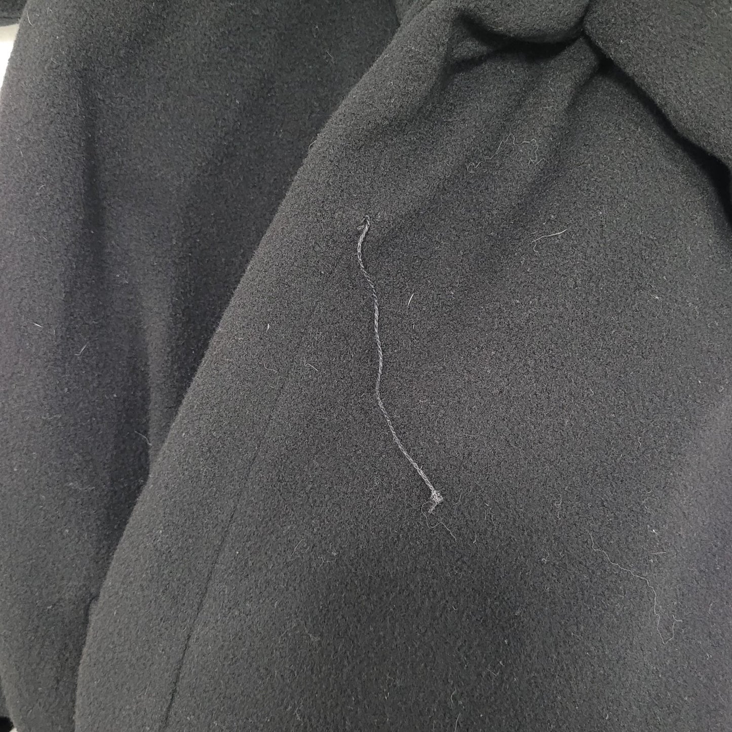 LORD & TAYLOR Black Cashmere Blend Belted Coat USA Made Size SP Small Petite
