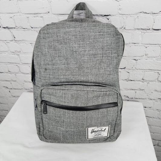 Herschel Grey Laptop Sleeve Multiple Pockets Organizer School Backpack Bag
