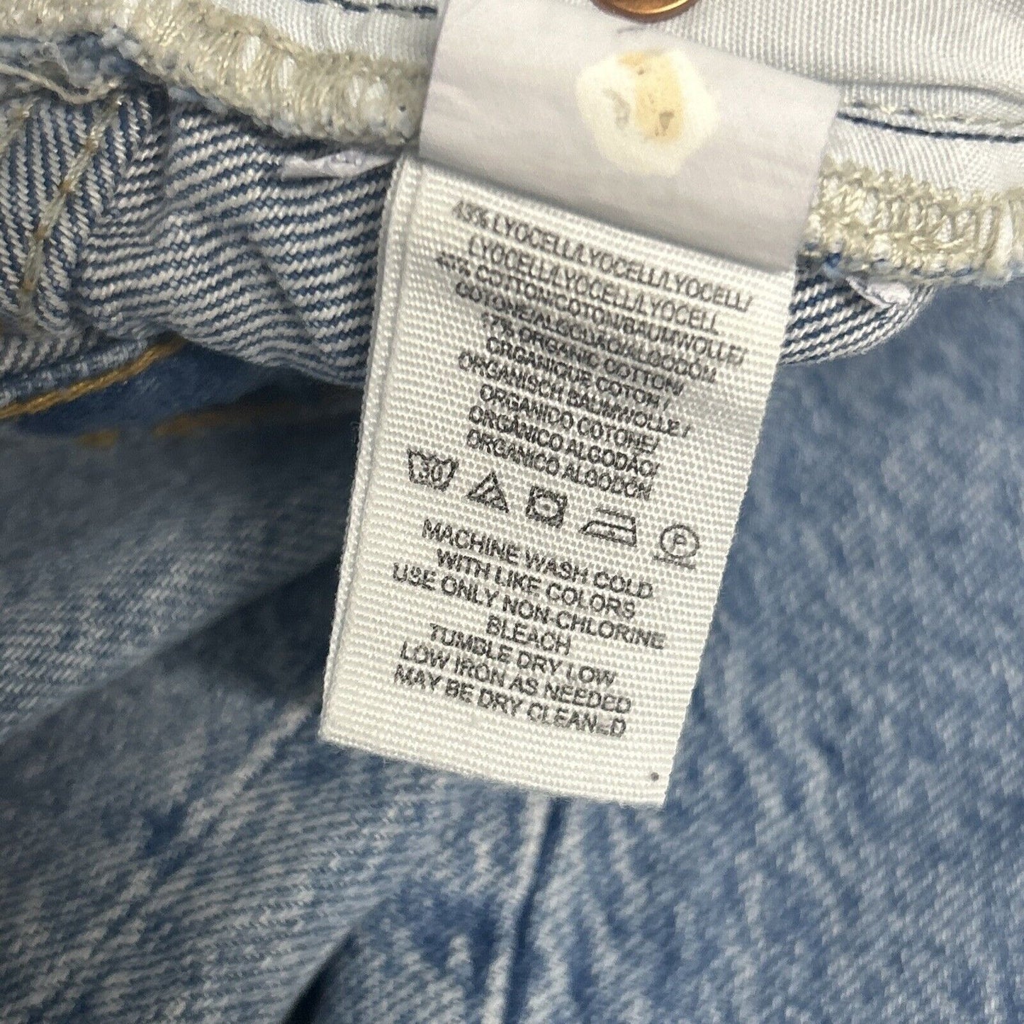 We The Free Free People Distressed Wide Leg Baggy Blue Jeans Womens 25 (25 x 24)