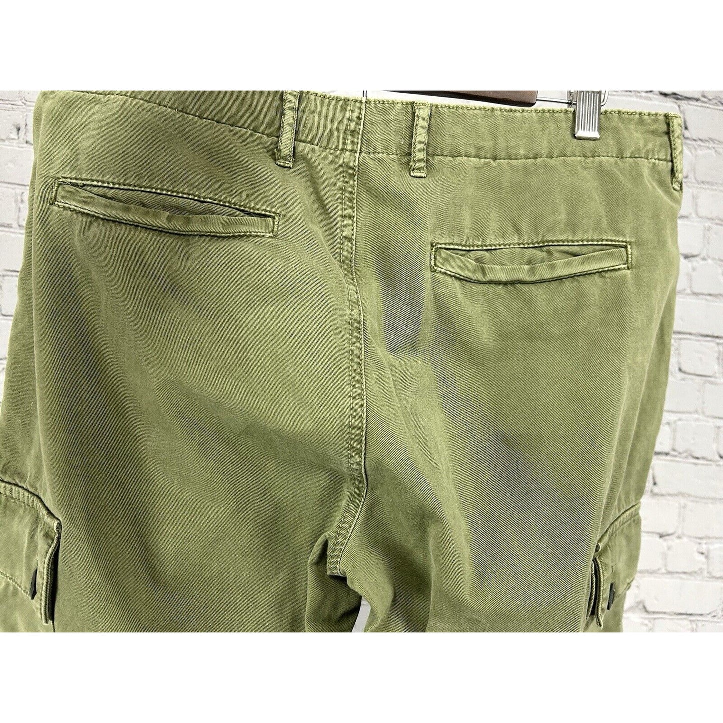 Zara Army Green Cargo Jogger Mid Rise Pants Pockets Women’s Size 8