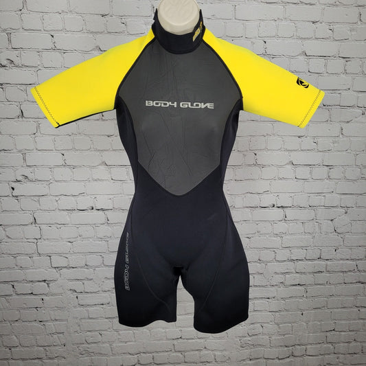 Body Glove Pro 2 2:1 mm Black Short Sleeve Shorty Springsuit Wetsuit Size 7/8
