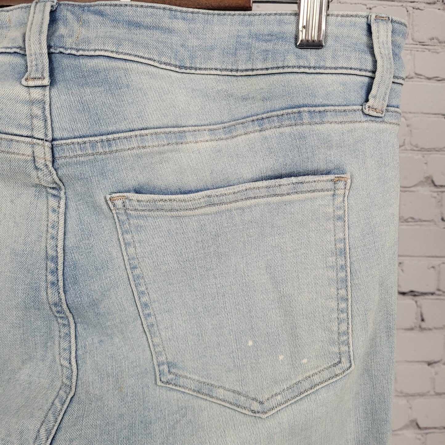 Pistola Blue Distressed Ripped Denim Mid Rise Skinny Ankle Jeans 29 (31x26.5)