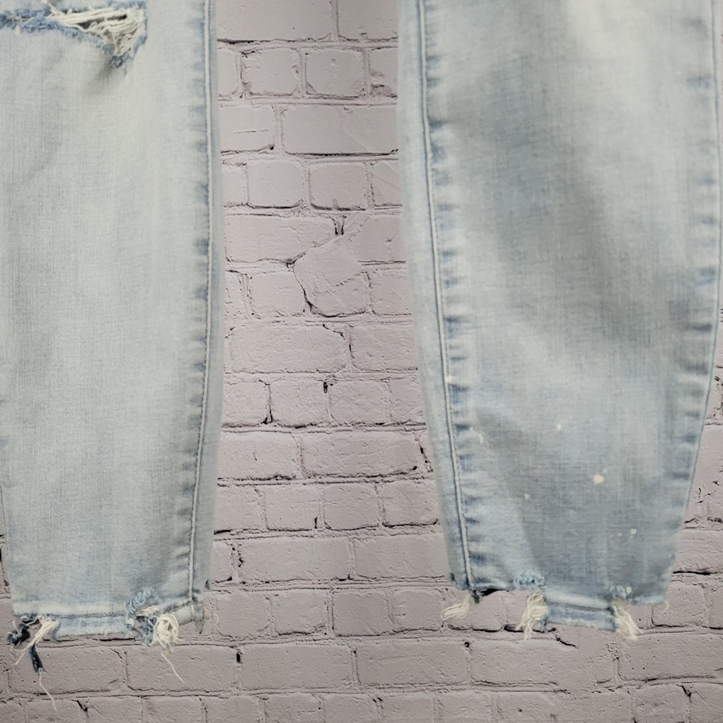 Pistola Blue Distressed Ripped Denim Mid Rise Skinny Ankle Jeans 29 (31x26.5)