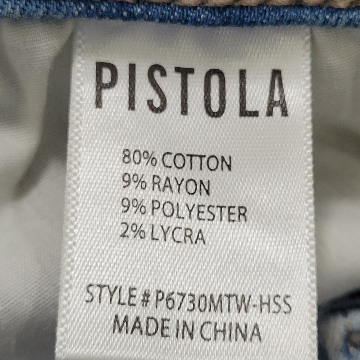 Pistola Blue Distressed Ripped Denim Mid Rise Skinny Ankle Jeans 29 (31x26.5)
