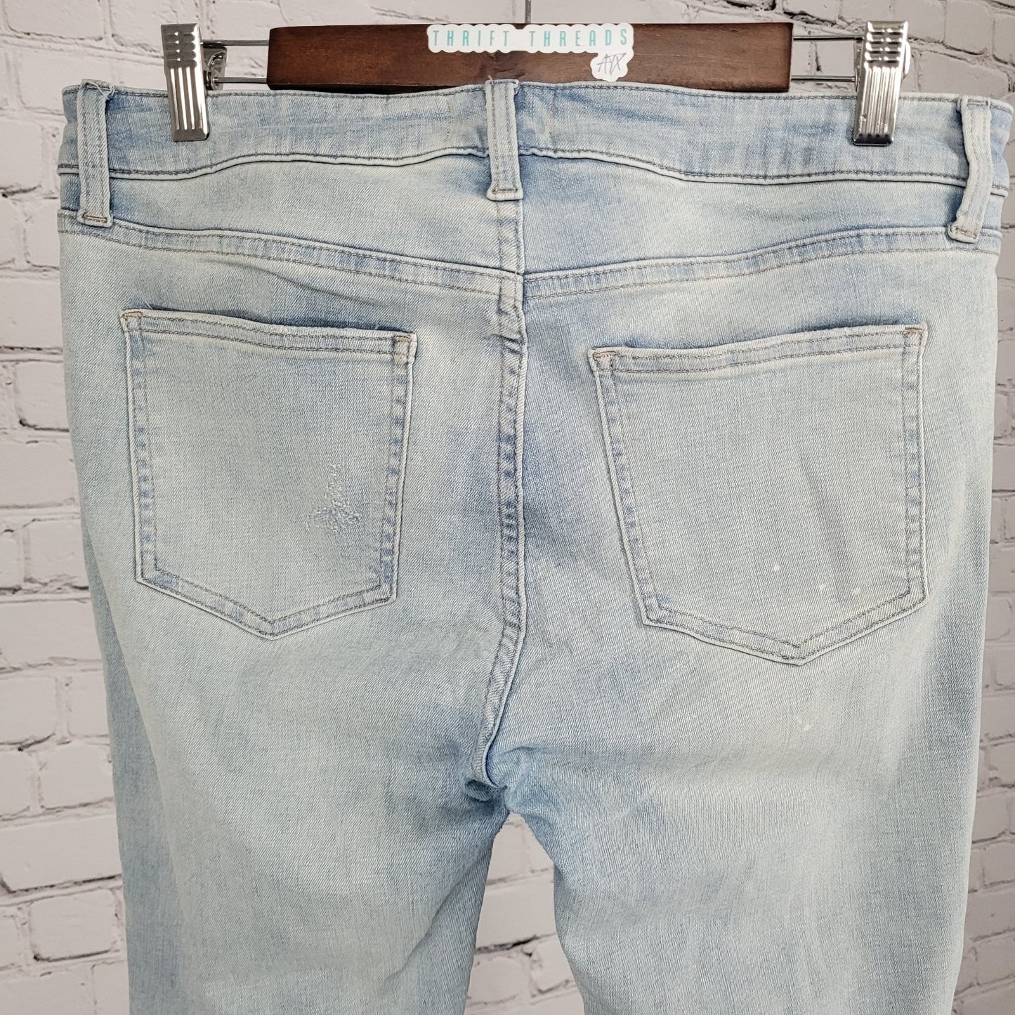 Pistola Blue Distressed Ripped Denim Mid Rise Skinny Ankle Jeans 29 (31x26.5)