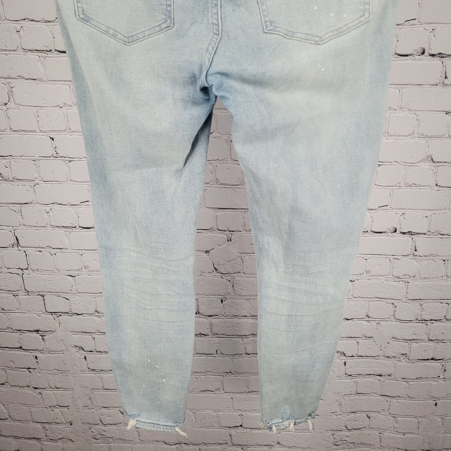Pistola Blue Distressed Ripped Denim Mid Rise Skinny Ankle Jeans 29 (31x26.5)