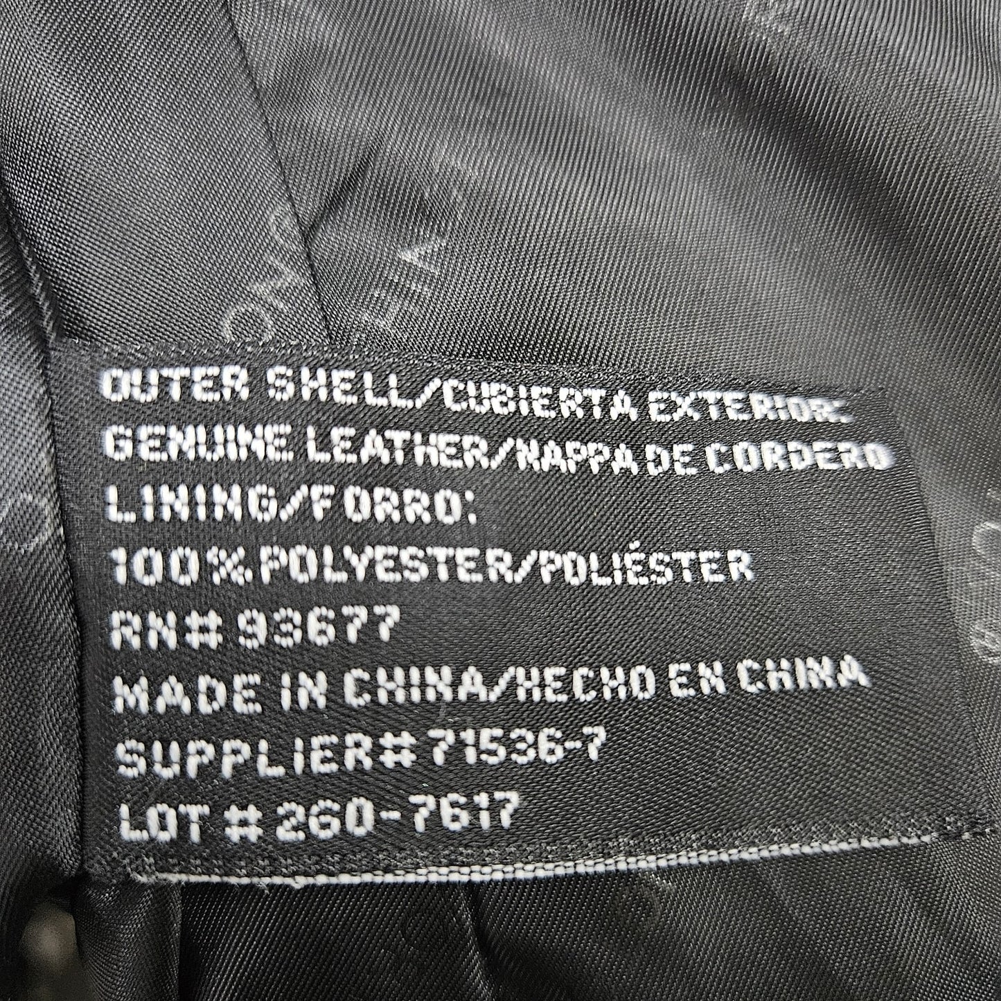 Worthington Black Genuine Lambskin Leather Snap Lined Blazer Style Jacket Large