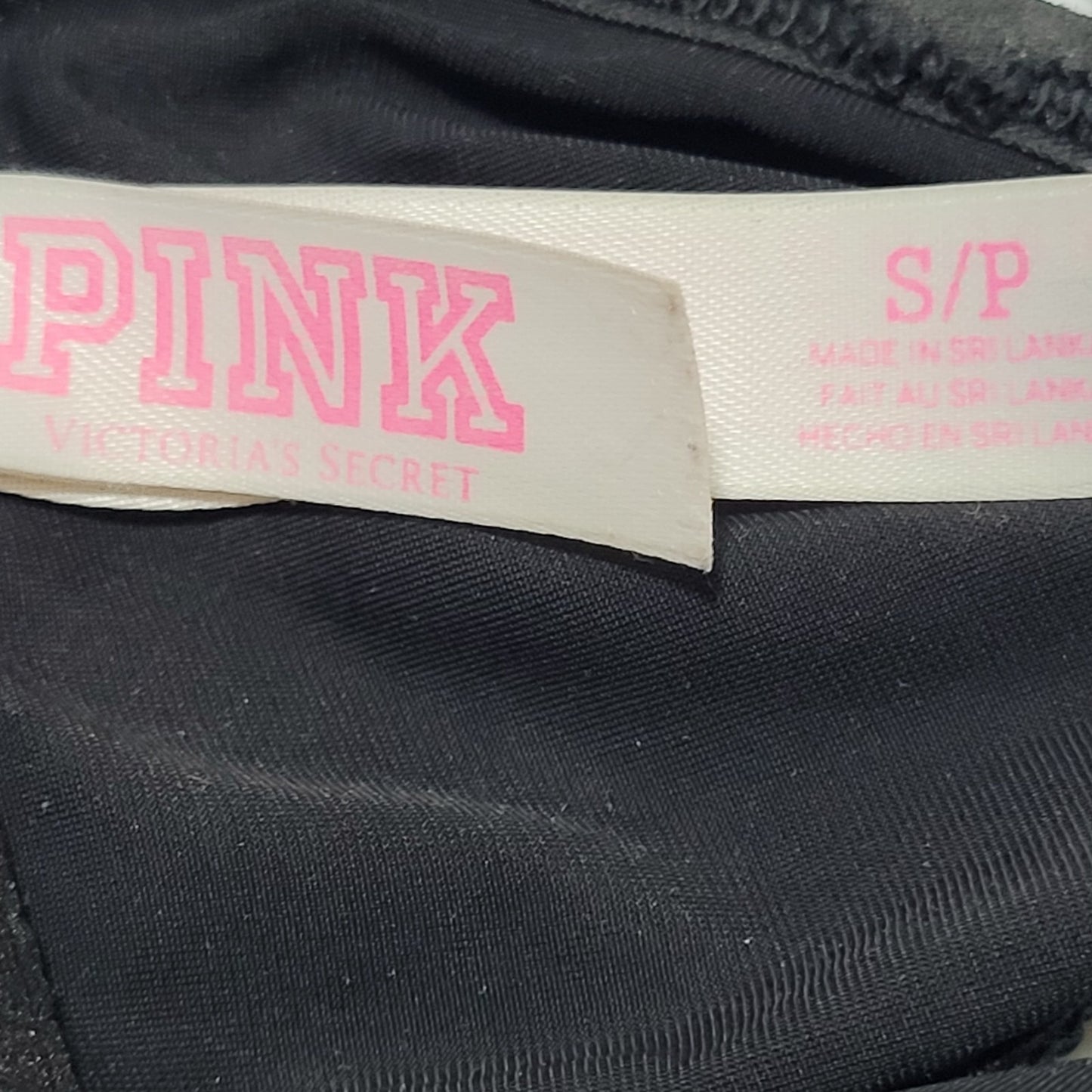 PINK Victoria's Secret Black Underwire Push Up Pullover Bralette Bra Size Small
