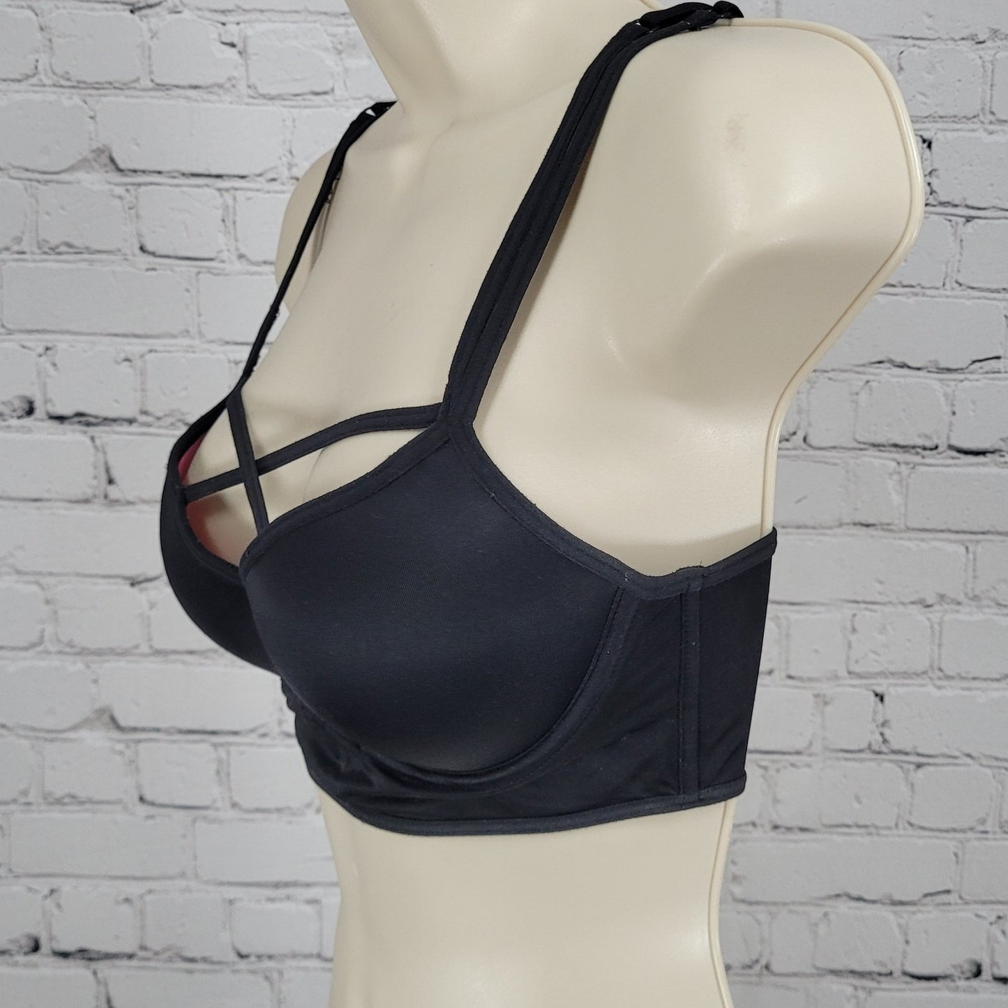 PINK Victoria's Secret Black Underwire Push Up Pullover Bralette Bra Size Small