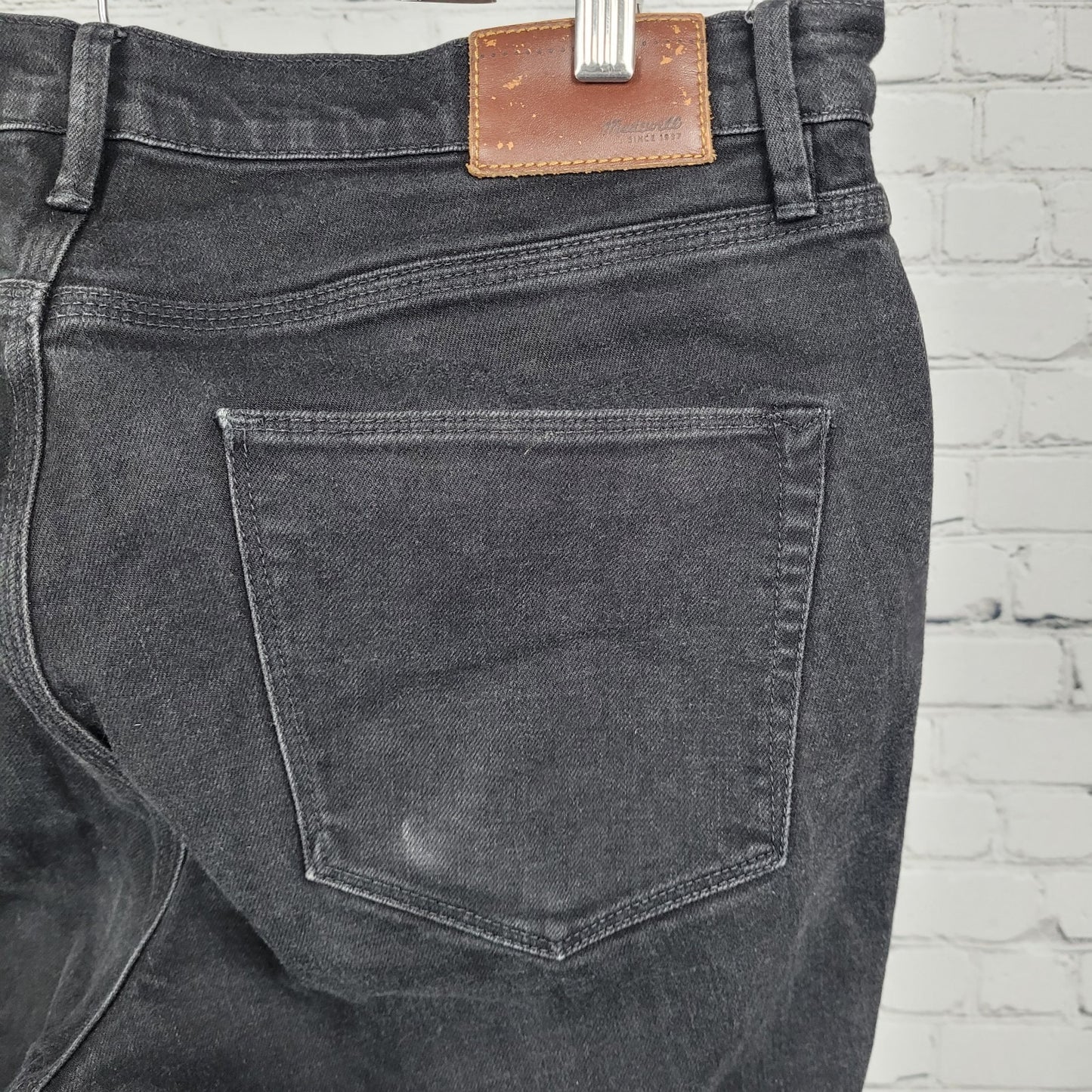 Madewell Black Denim Skinny Skinny Ankle High Riser Stretch Jeans 32 (33x28)