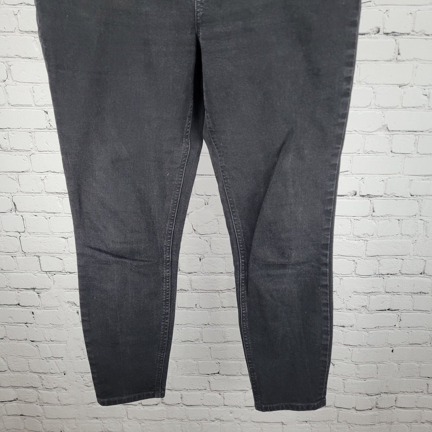 Madewell Black Denim Skinny Skinny Ankle High Riser Stretch Jeans 32 (33x28)