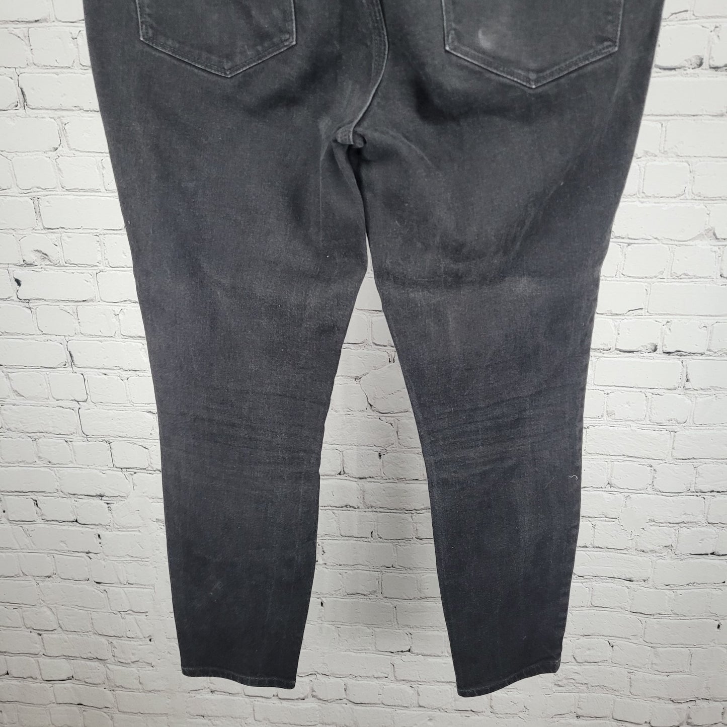 Madewell Black Denim Skinny Skinny Ankle High Riser Stretch Jeans 32 (33x28)