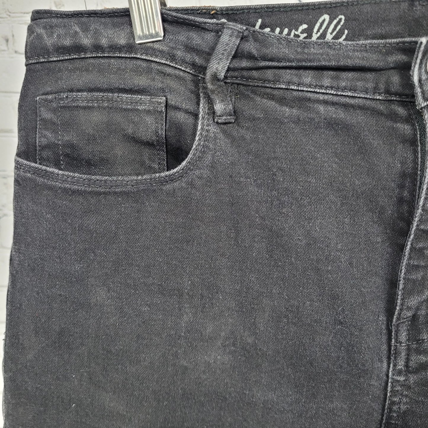 Madewell Black Denim Skinny Skinny Ankle High Riser Stretch Jeans 32 (33x28)