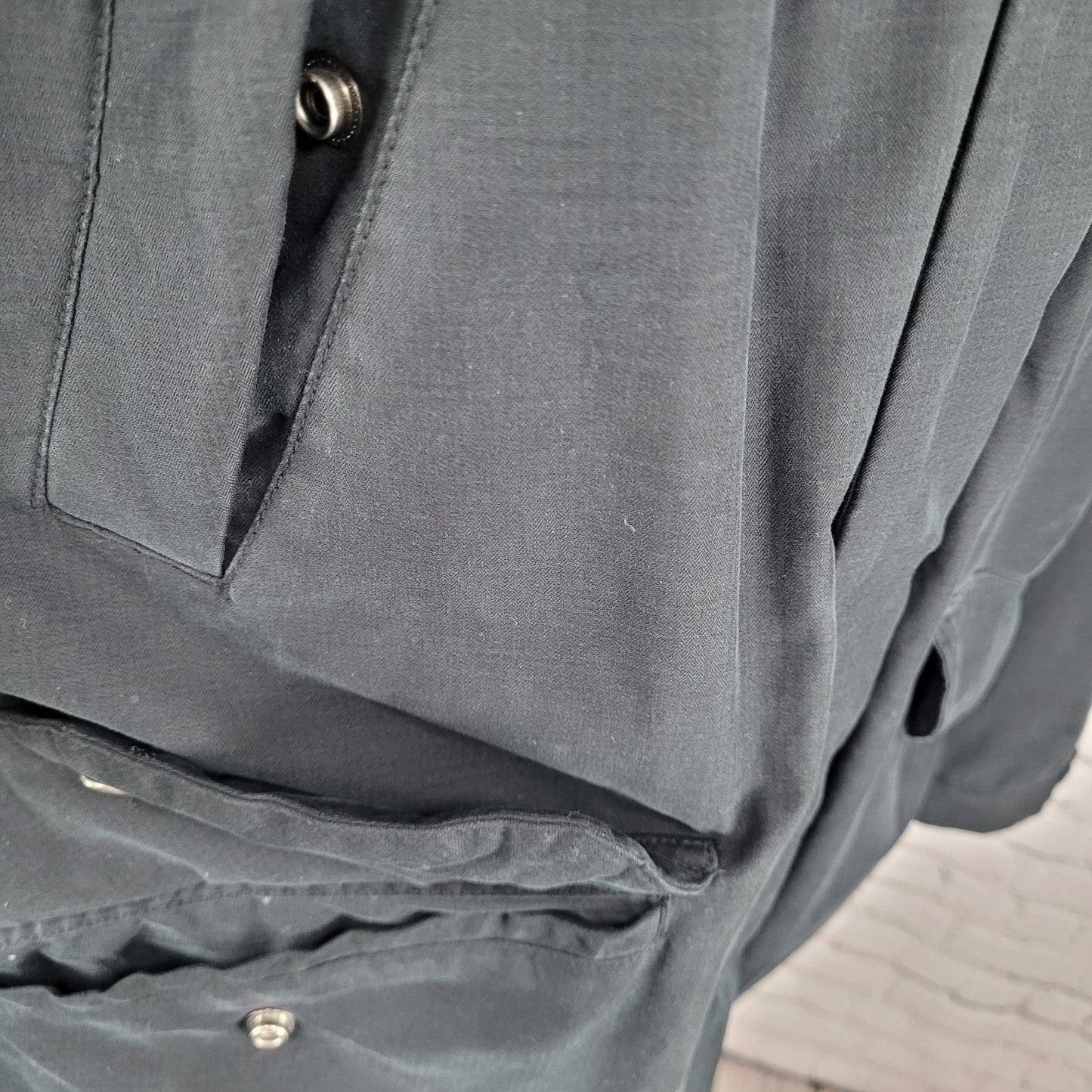 Ben Sherman Black World Tour Fur Hooded Full Zip Insulated Parka Coat Size 3 L