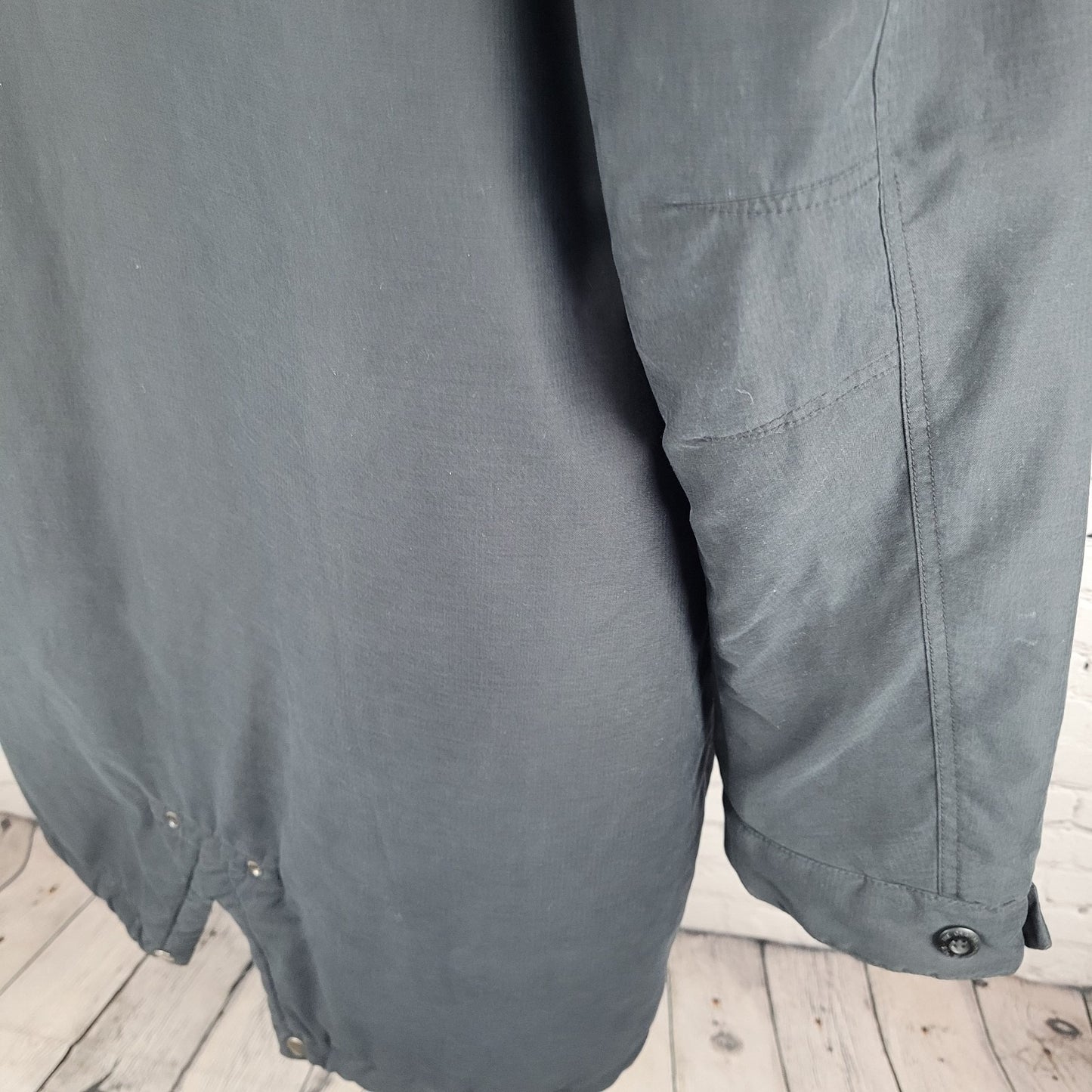 Ben Sherman Black World Tour Fur Hooded Full Zip Insulated Parka Coat Size 3 L