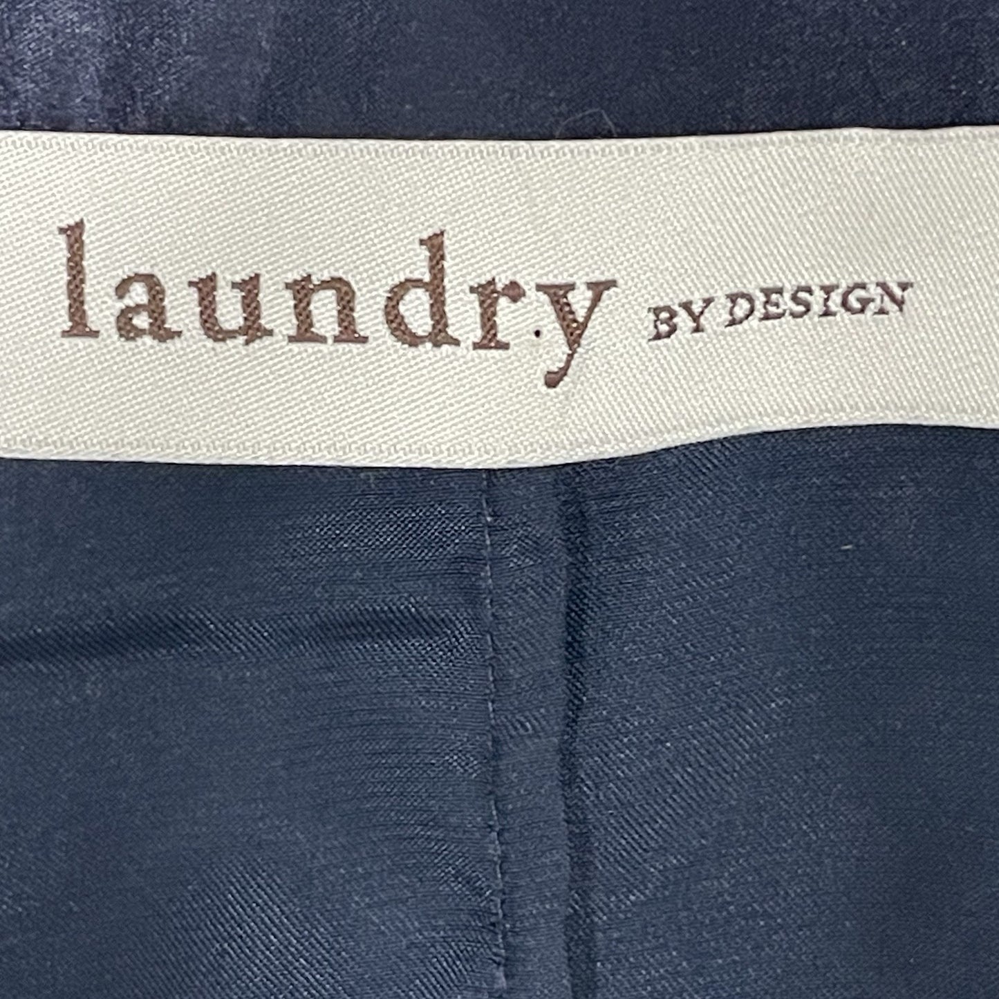 Laundry By Design Dark Blue Silk Pleated Puff Sleeve Lined Pockets Zip Dress 2