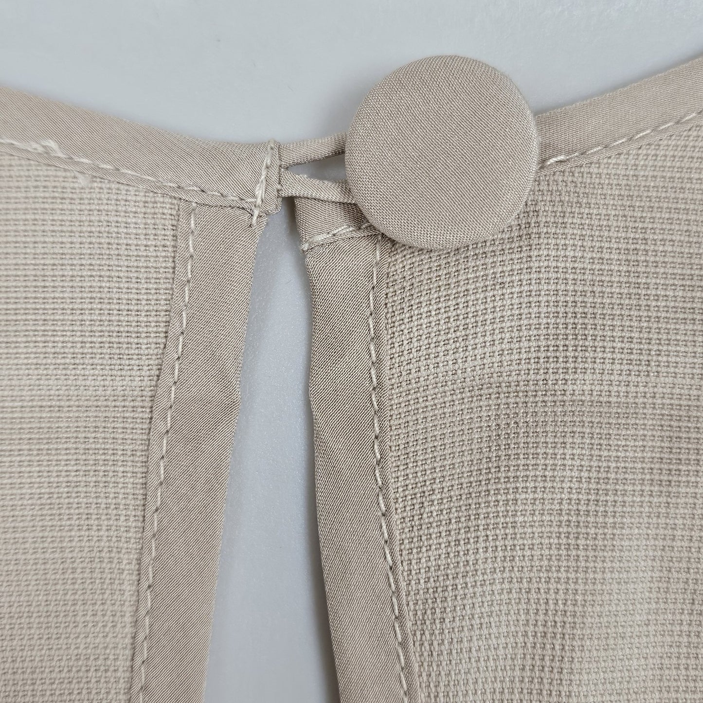 VTG Neiman Marcus Beige 100% Silk Matching 2 Piece Outfit Set Long Sleeve Top XL