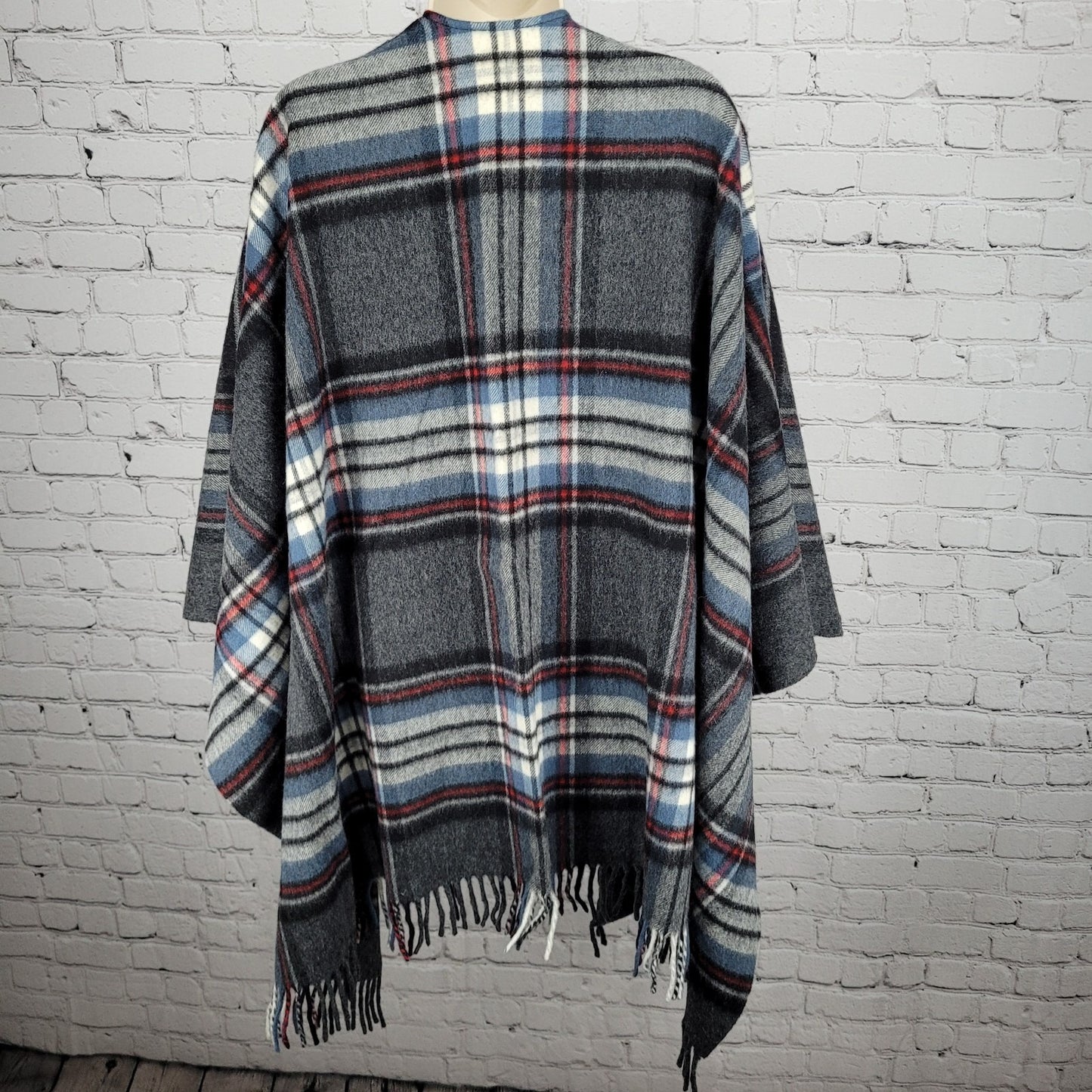 Highland Tweeds Multicolor 100% Lambswool Plaid Fringe Blanket Wrap Scotland