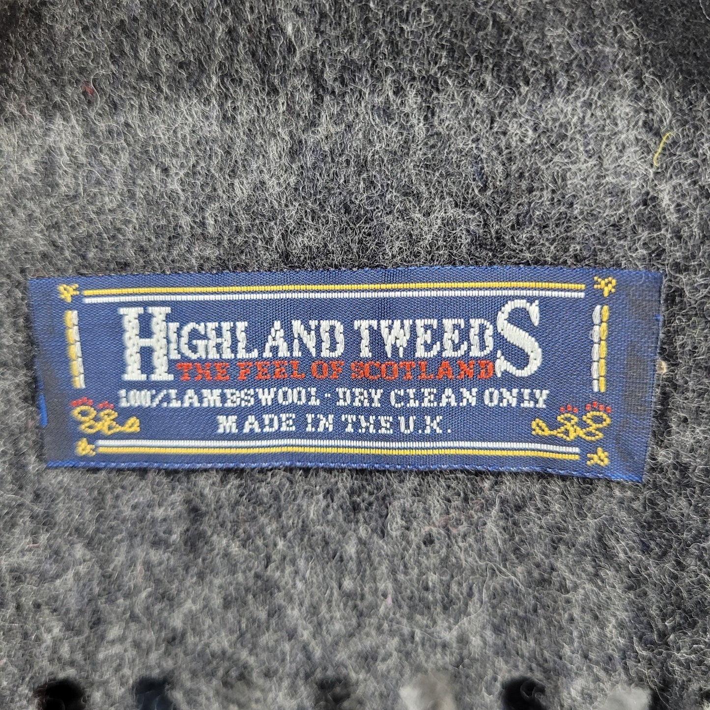 Highland Tweeds Multicolor 100% Lambswool Plaid Fringe Blanket Wrap Scotland