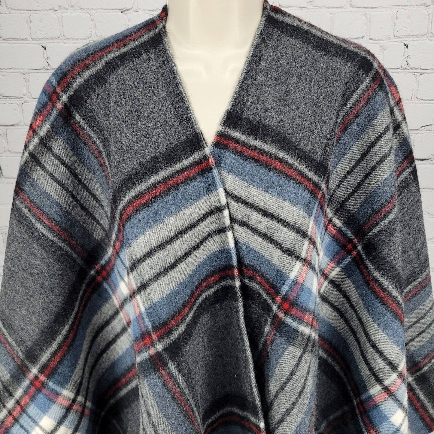 Highland Tweeds Multicolor 100% Lambswool Plaid Fringe Blanket Wrap Scotland