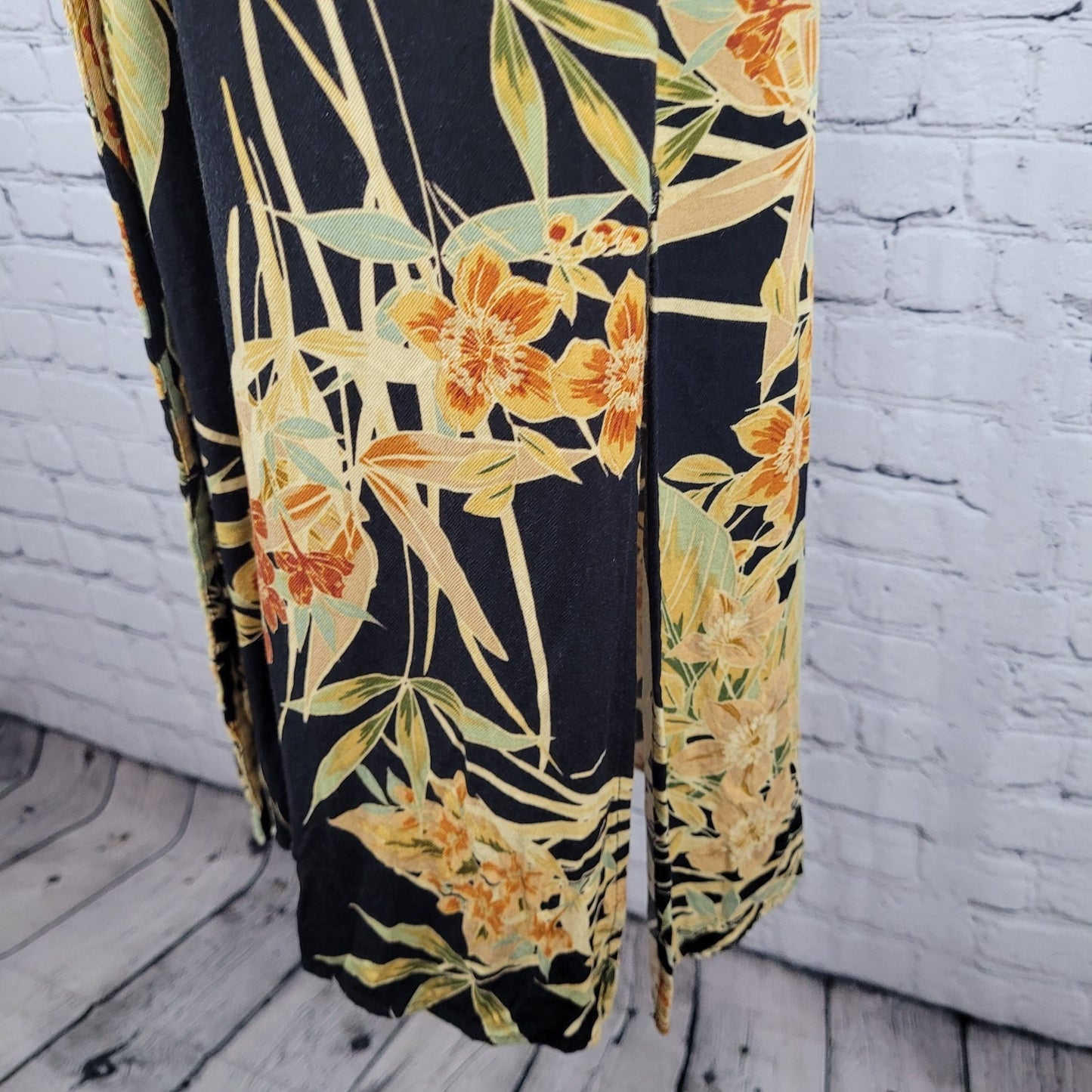 Zara Basic Collection Multicolor Floral 3/4 Sleeve Button Collar Shirt Dress XS