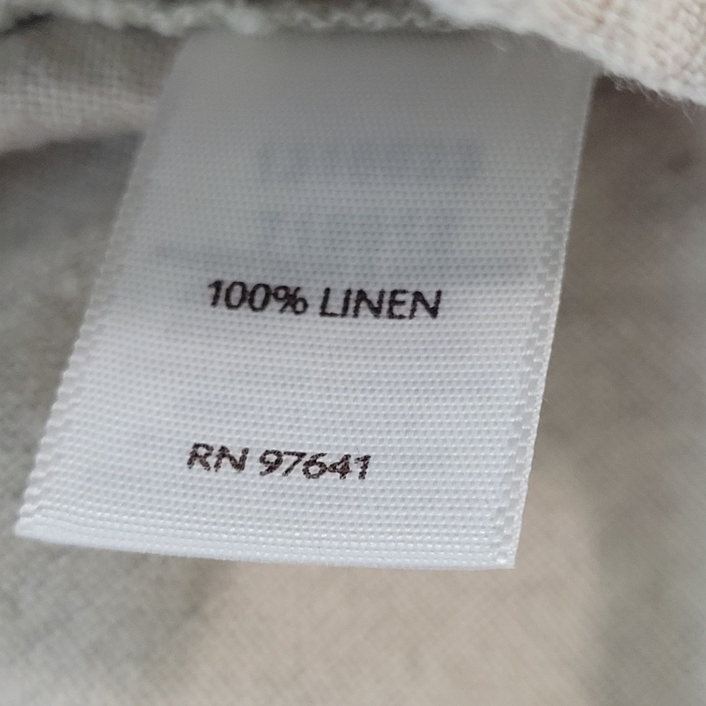 J Jill Beige 100% Linen High Rise Elastic Waist Wide Leg Pants Size XL (40x31)