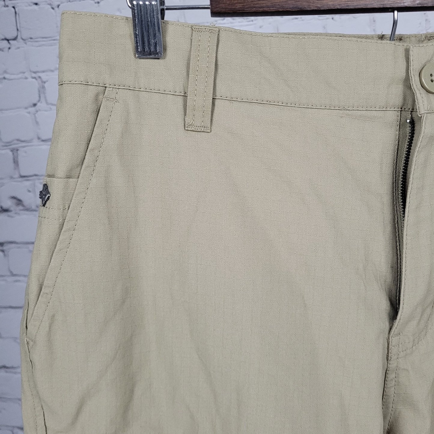 LRG Lifted Research Group Tan 100% Cotton Cargo Pockets Shorts 32