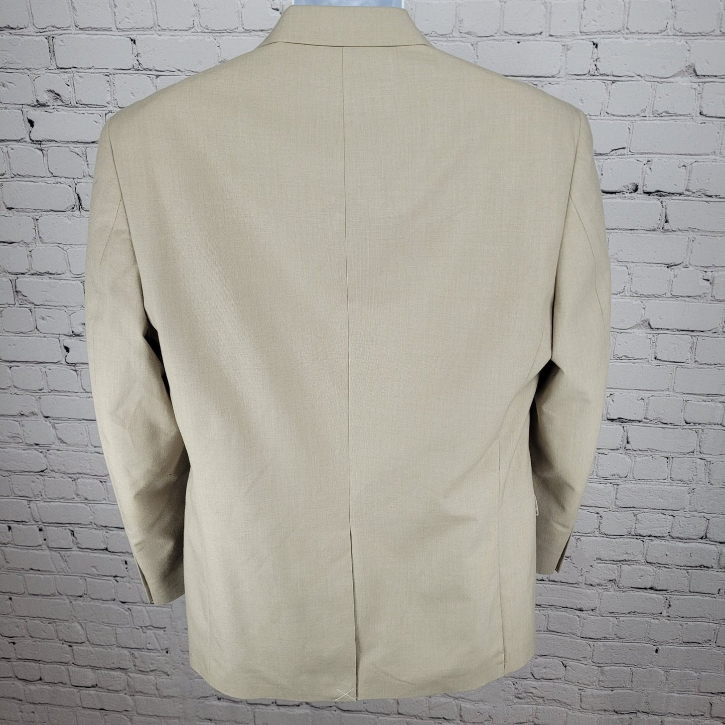 Chaps Ralph Lauren Beige 2 Button Single Vent Notch Blazer Suit Jacket Size 40R