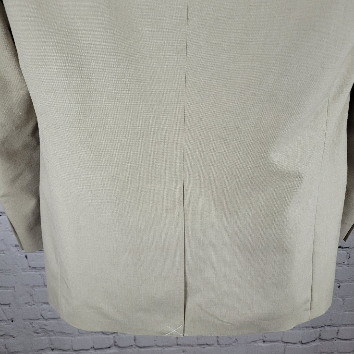 Chaps Ralph Lauren Beige 2 Button Single Vent Notch Blazer Suit Jacket Size 40R