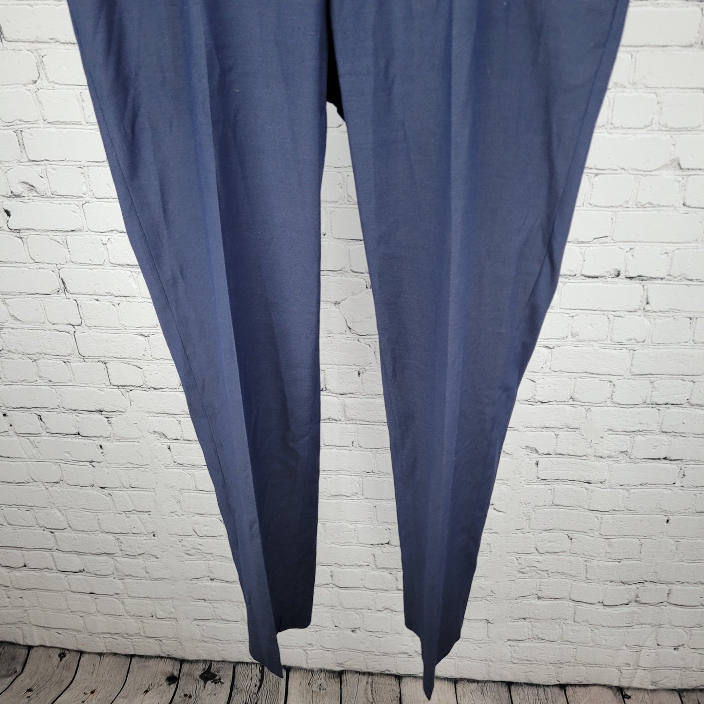 Jos A Bank Navy Stretch Tailored Fit Flat Front Dress Trousers Pants Size 36x30
