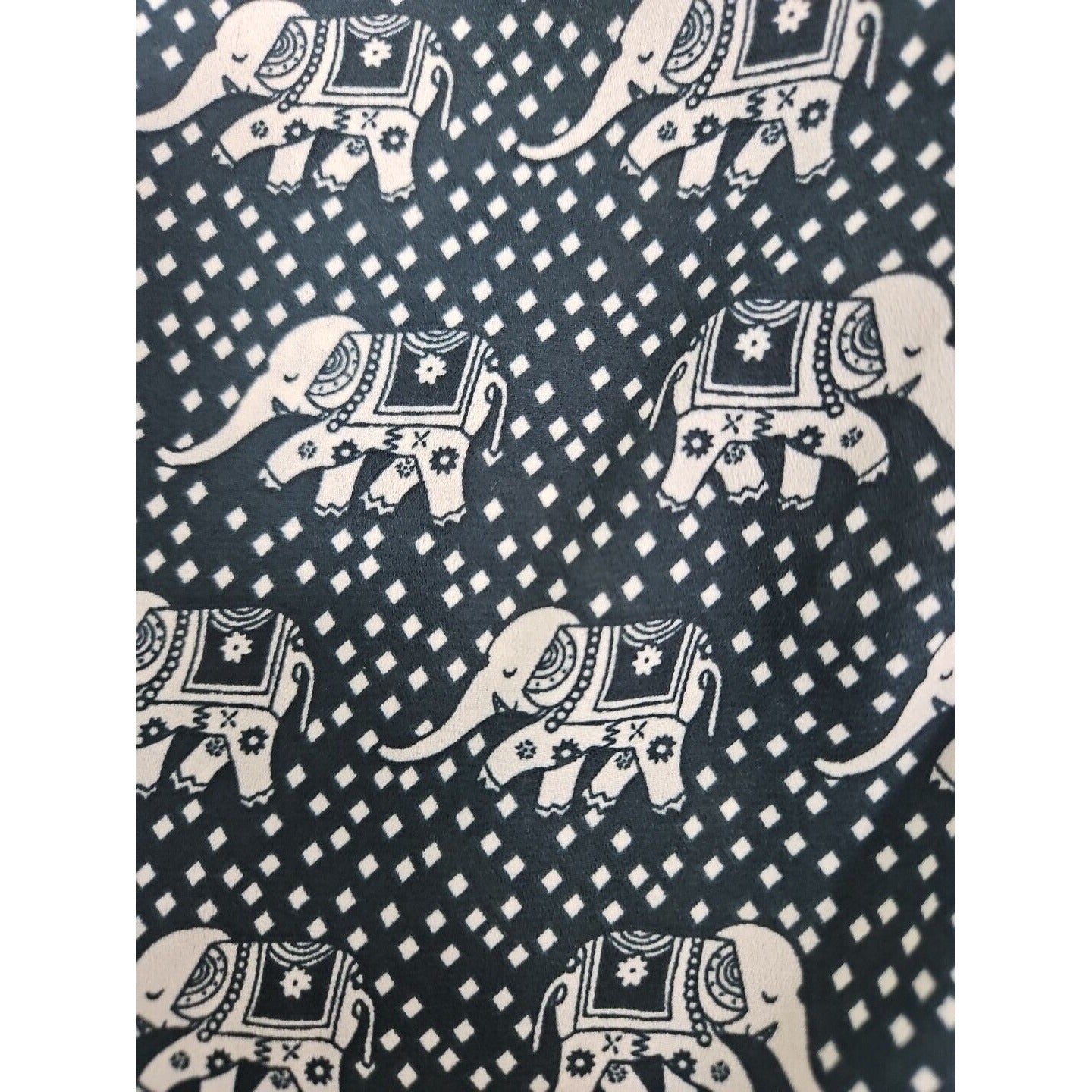 Mix By 41Hawthorn Green White Elephant 3/4 Tabbed Sleeve Size Medium M Blouse