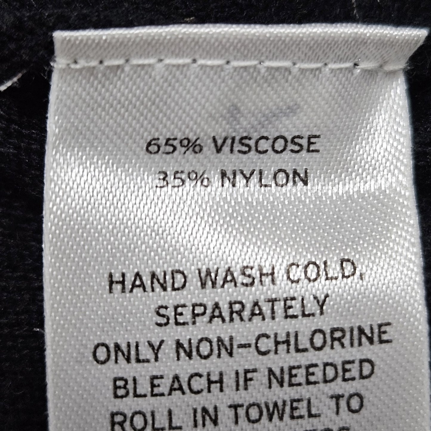 Nordstrom Lingerie Black Waterfall Wrap Long Sleeve Cardigan Sweater Large L