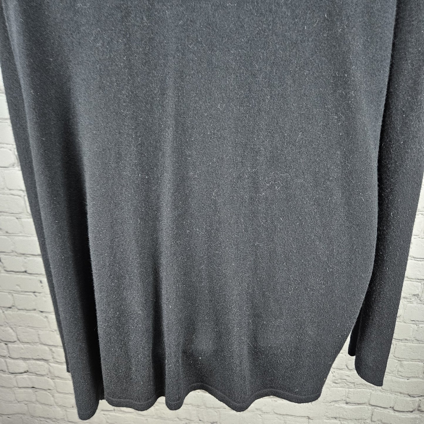 Nordstrom Lingerie Black Waterfall Wrap Long Sleeve Cardigan Sweater Large L